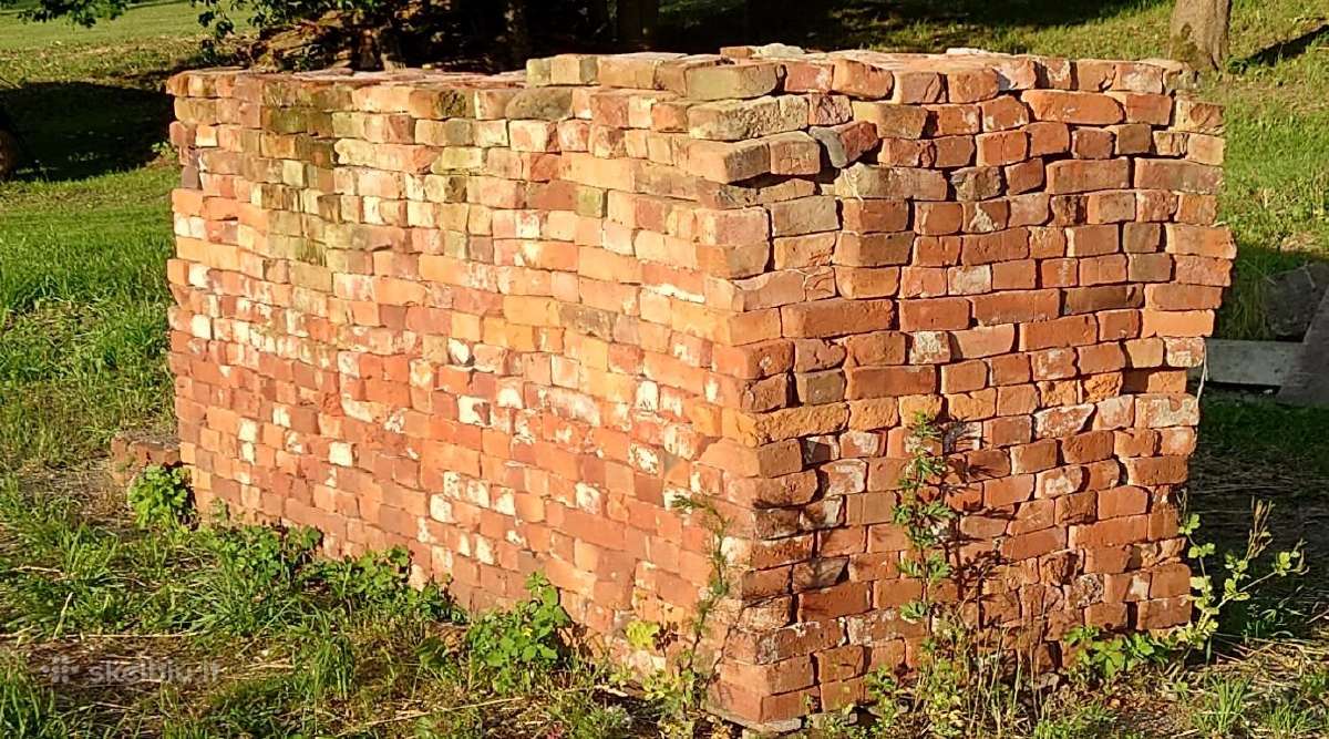Senovinės vokiškos rankų darbo plytų pusplytės - nuotraukos Nr. 2