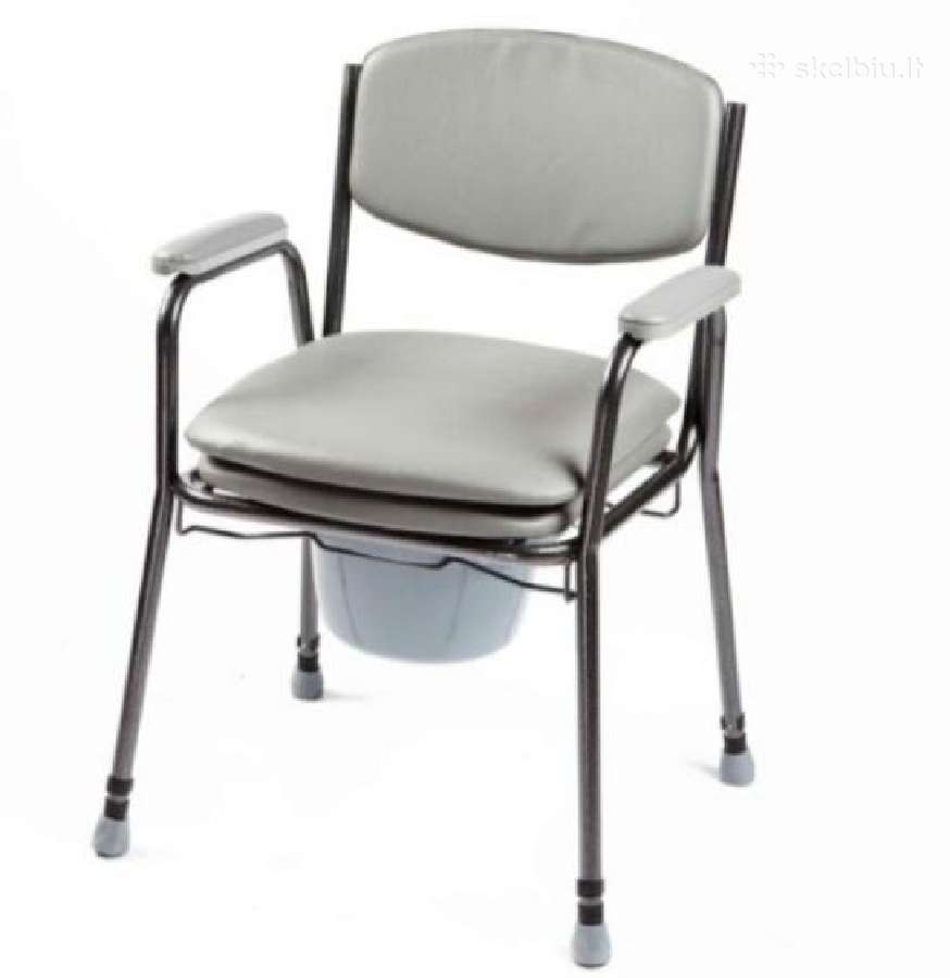 Tualeto ir dušo kėdė su paminkštinta sėdyne