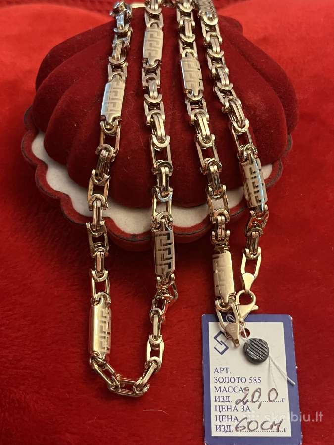 Prabangi masyvi auksinė Versace grandine 55-60cm - nuotraukos Nr. 3