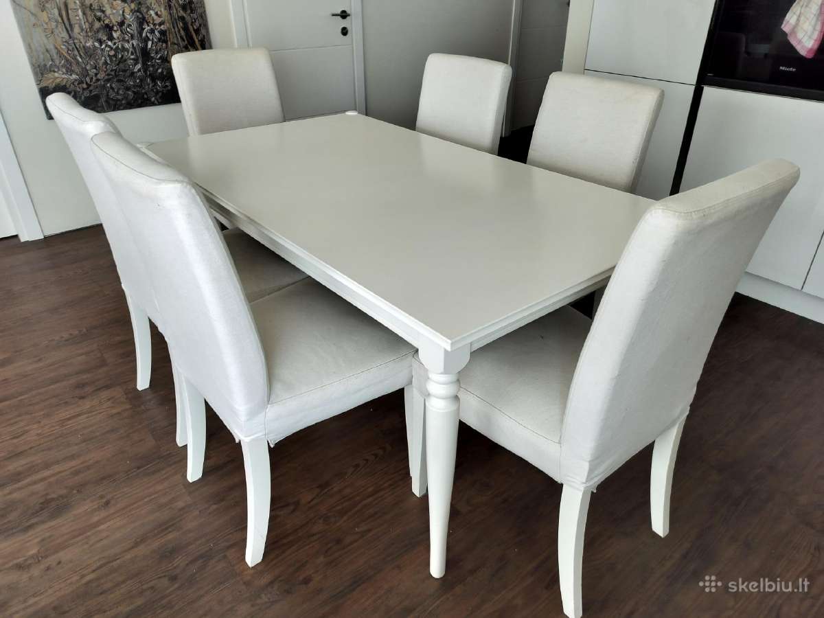Parduodu naudotą ištraukiama Ikea stalą su kėdėmis - nuotraukos Nr. 3