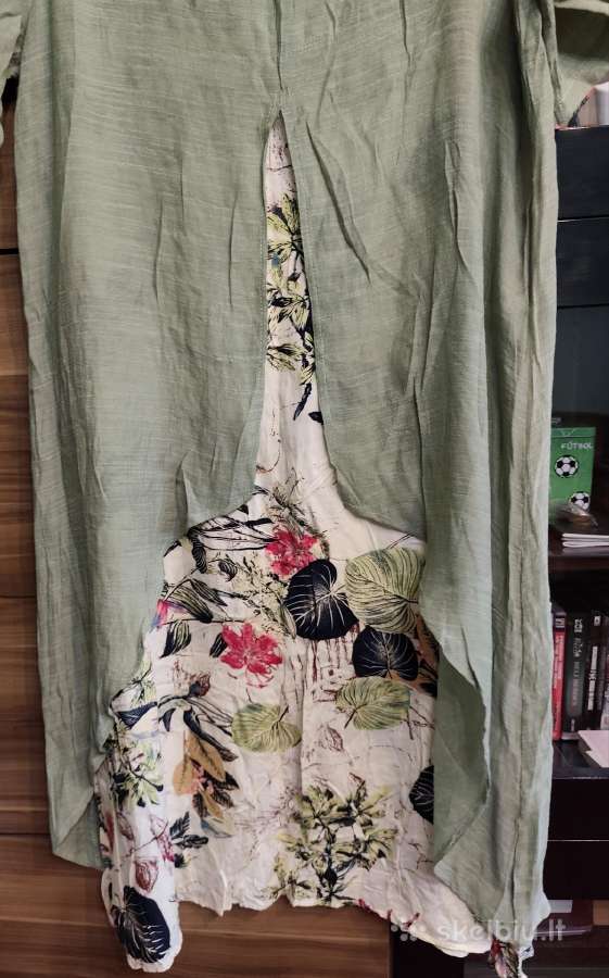 Žalia marga dviguba vasarinė suknelė 3xl dydis - nuotraukos Nr. 6