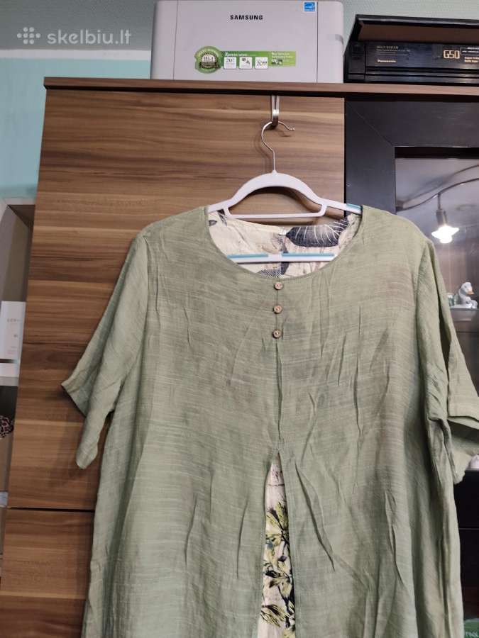Žalia marga dviguba vasarinė suknelė 3xl dydis - nuotraukos Nr. 7
