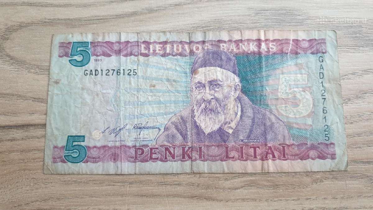 1993 m. 5 litai Jablonskis