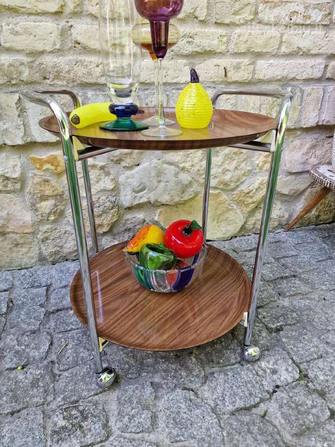 Vintažinis mid century servantas/baro vežimėlis