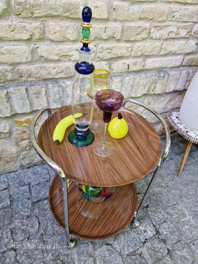 Vintažinis mid century servantas/baro vežimėlis - nuotraukos Nr. 4