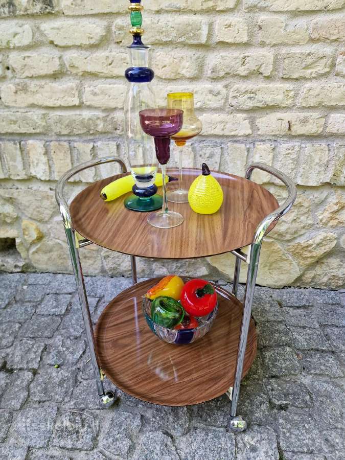 Vintažinis mid century servantas/baro vežimėlis - nuotraukos Nr. 6