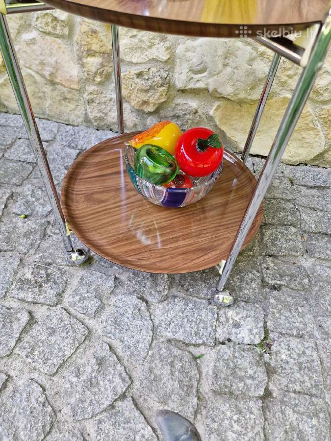 Vintažinis mid century servantas/baro vežimėlis - nuotraukos Nr. 7