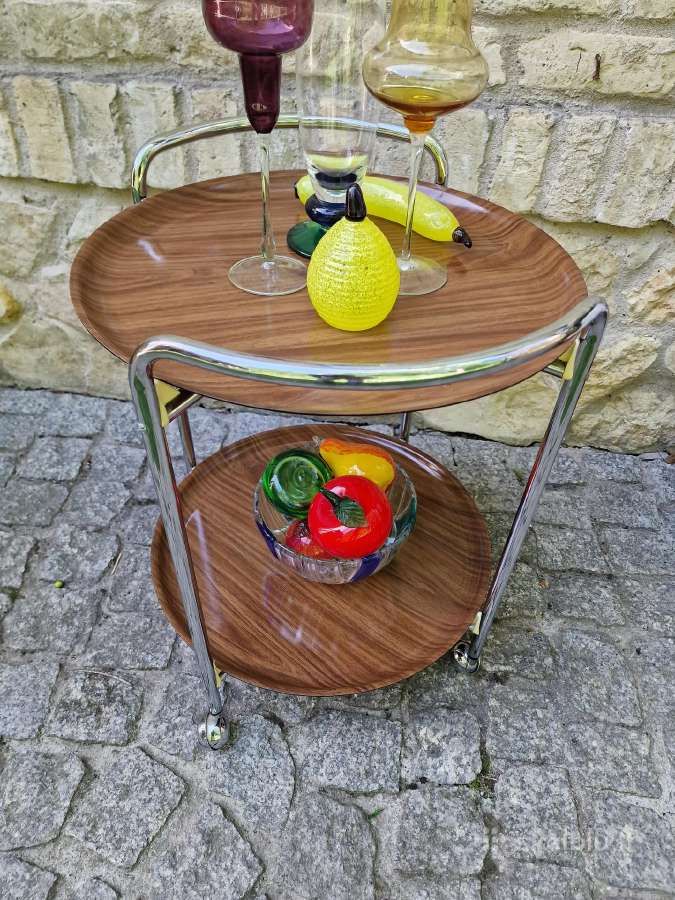 Vintažinis mid century servantas/baro vežimėlis - nuotraukos Nr. 10