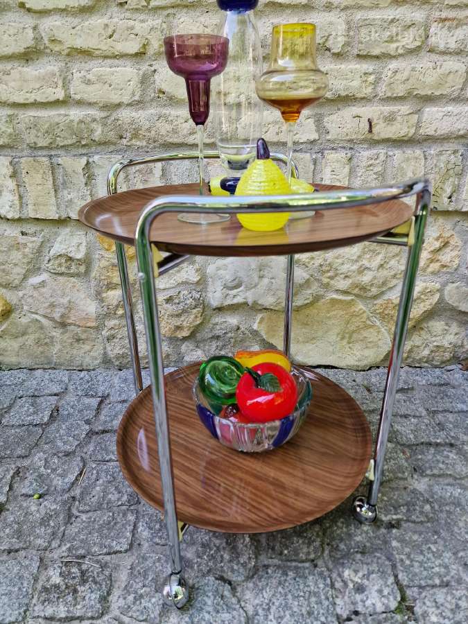 Vintažinis mid century servantas/baro vežimėlis - nuotraukos Nr. 12