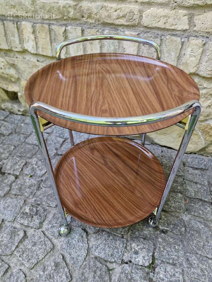 Vintažinis mid century servantas/baro vežimėlis - nuotraukos Nr. 13