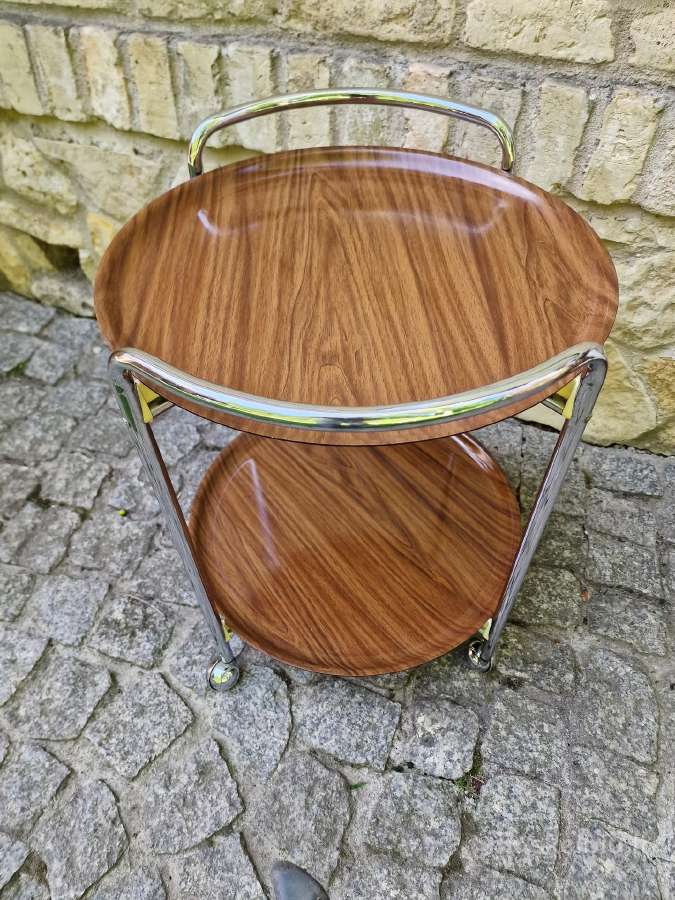 Vintažinis mid century servantas/baro vežimėlis - nuotraukos Nr. 14