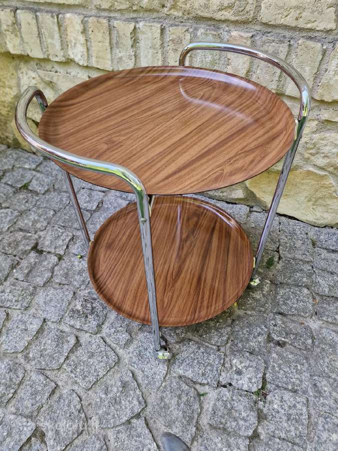 Vintažinis mid century servantas/baro vežimėlis - nuotraukos Nr. 15