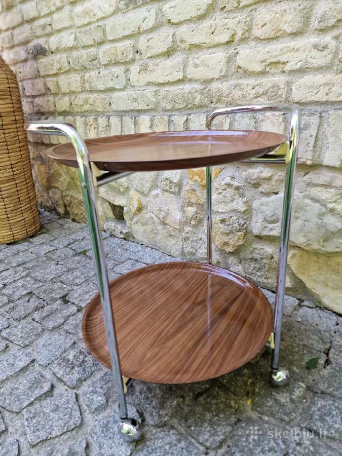Vintažinis mid century servantas/baro vežimėlis - nuotraukos Nr. 21