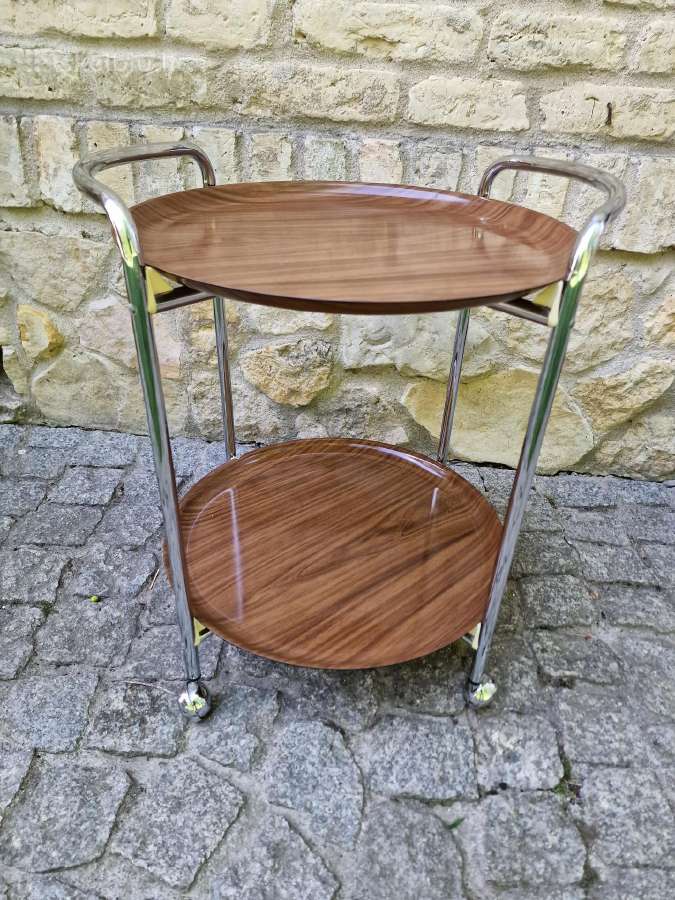 Vintažinis mid century servantas/baro vežimėlis - nuotraukos Nr. 22