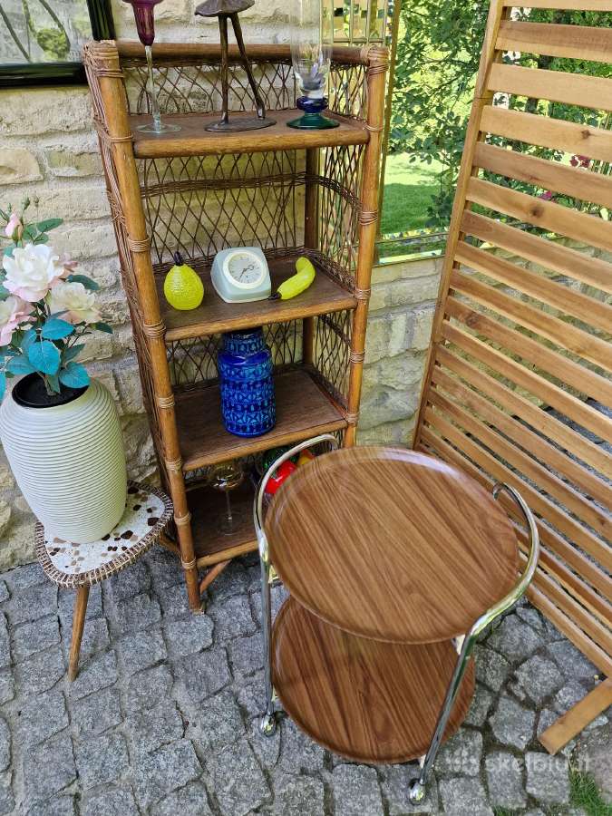 Vintažinis mid century servantas/baro vežimėlis - nuotraukos Nr. 31