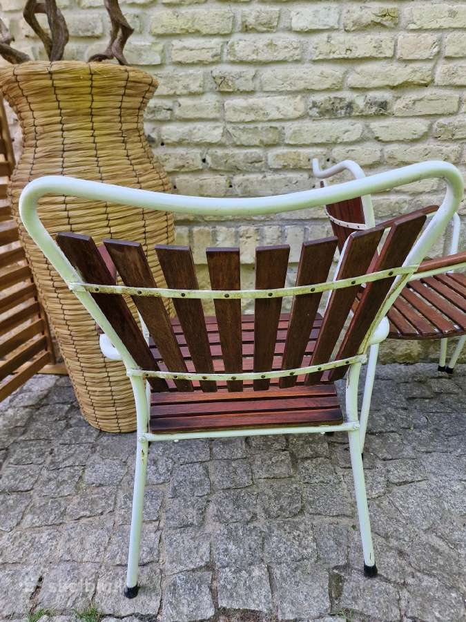 Vintažinės mid century tikmedžio terasos kėdės - nuotraukos Nr. 18