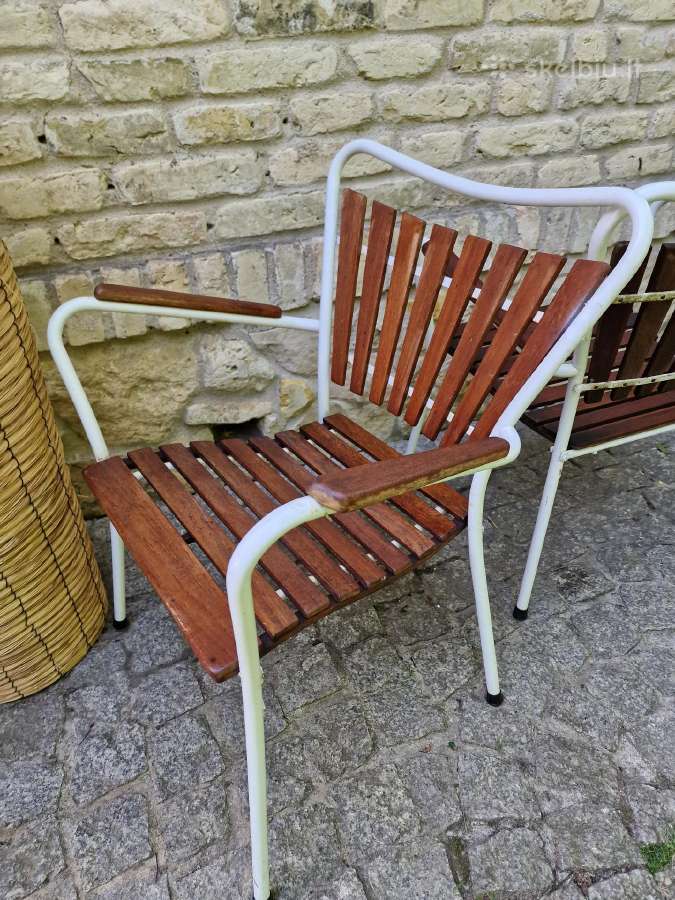 Vintažinės mid century tikmedžio terasos kėdės - nuotraukos Nr. 20
