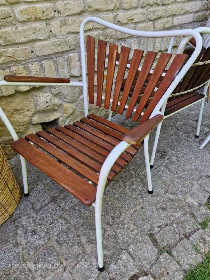 Vintažinės mid century tikmedžio terasos kėdės - nuotraukos Nr. 23
