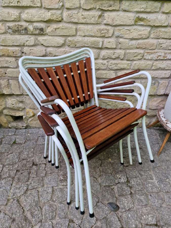 Vintažinės mid century tikmedžio terasos kėdės - nuotraukos Nr. 27