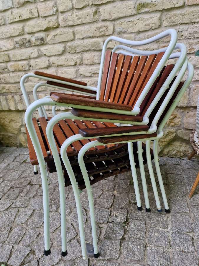 Vintažinės mid century tikmedžio terasos kėdės - nuotraukos Nr. 29