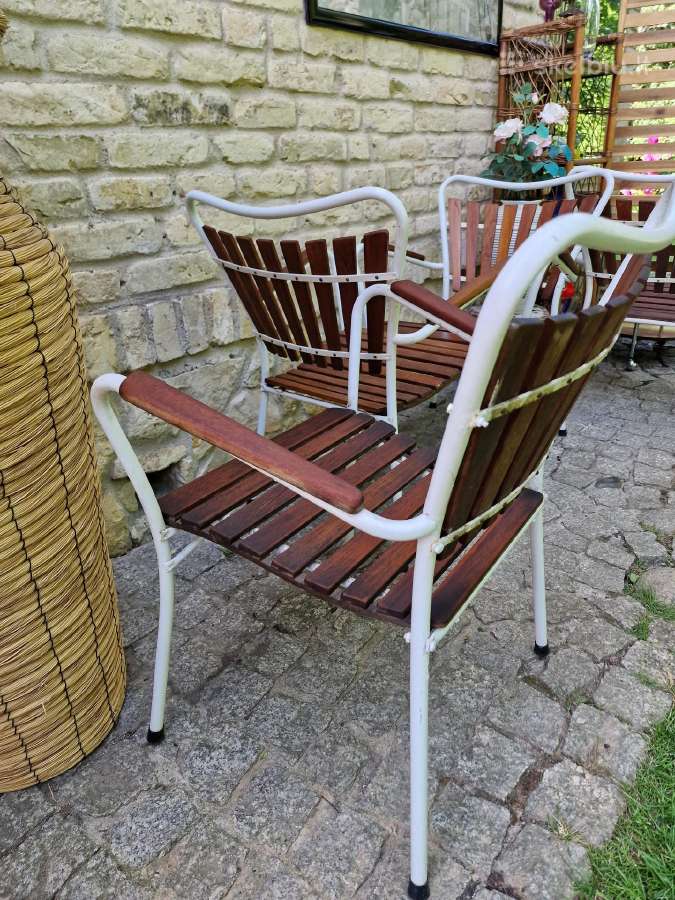 Vintažinės mid century tikmedžio terasos kėdės - nuotraukos Nr. 30