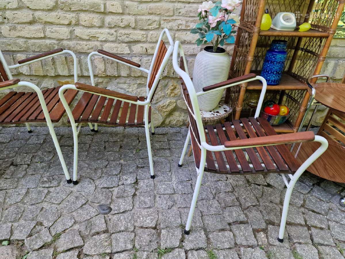 Vintažinės mid century tikmedžio terasos kėdės - nuotraukos Nr. 32