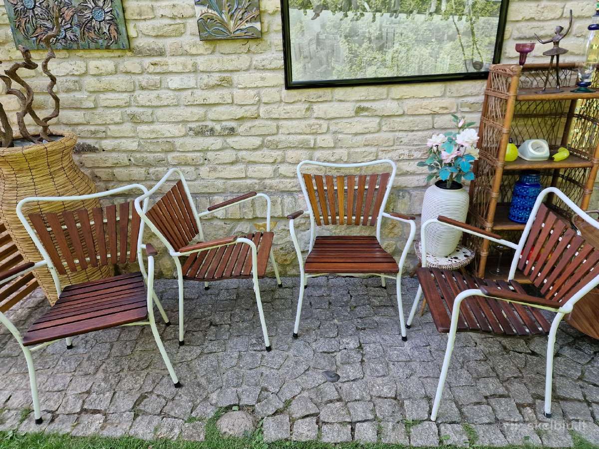 Vintažinės mid century tikmedžio terasos kėdės - nuotraukos Nr. 34
