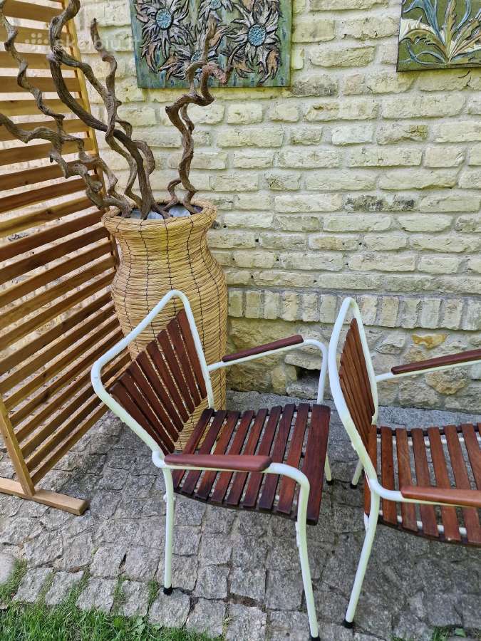Vintažinės mid century tikmedžio terasos kėdės - nuotraukos Nr. 35