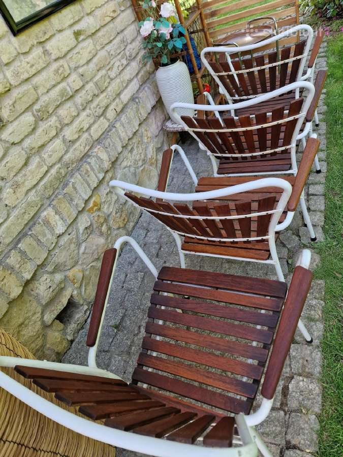 Vintažinės mid century tikmedžio terasos kėdės - nuotraukos Nr. 36