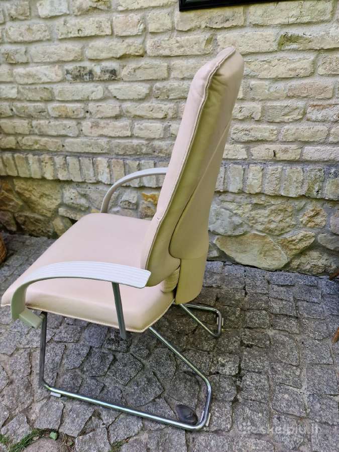 Vintažinė odinė Bauhaus st.darbo kėdė - nuotraukos Nr. 6