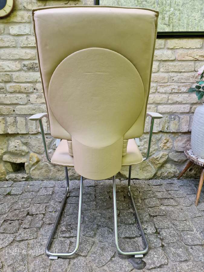 Vintažinė odinė Bauhaus st.darbo kėdė - nuotraukos Nr. 7