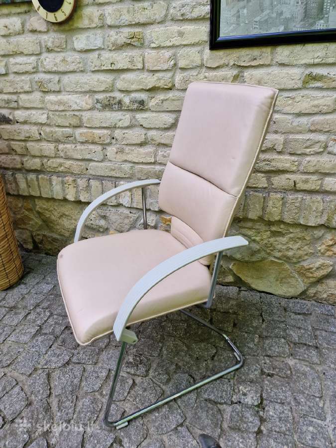 Vintažinė odinė Bauhaus st.darbo kėdė - nuotraukos Nr. 29