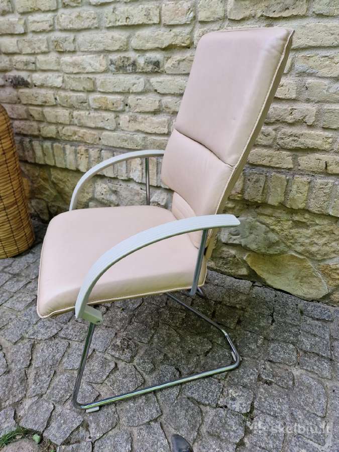 Vintažinė odinė Bauhaus st.darbo kėdė - nuotraukos Nr. 30