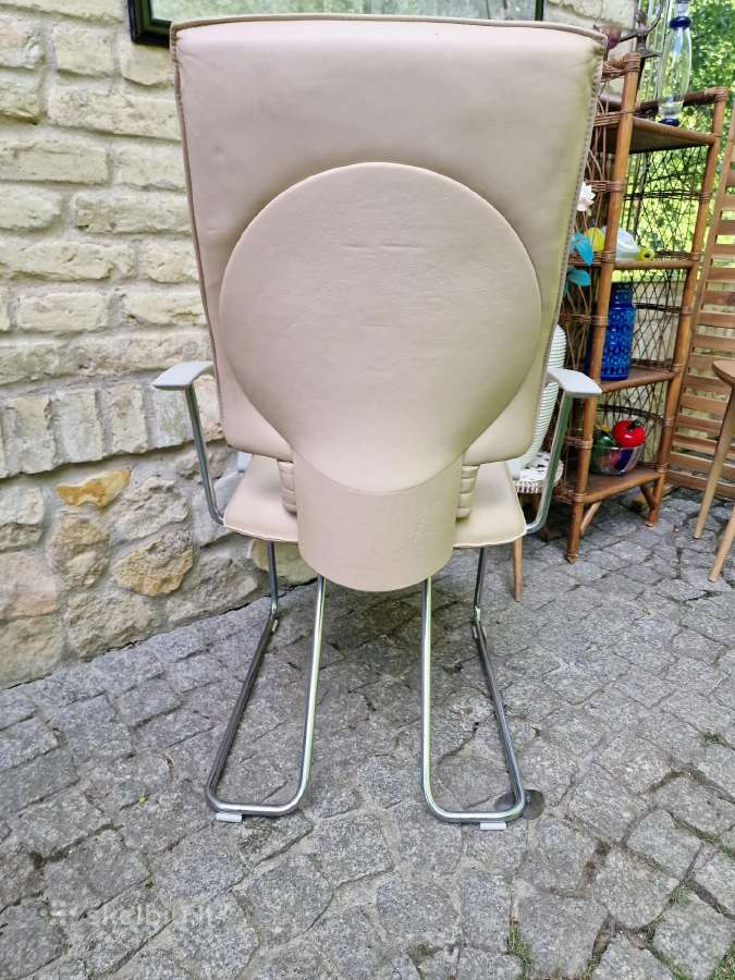 Vintažinė odinė Bauhaus st.darbo kėdė - nuotraukos Nr. 31