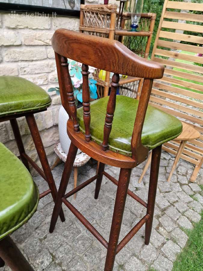 Vintažinės ąžuolinės baro kėdės - nuotraukos Nr. 6