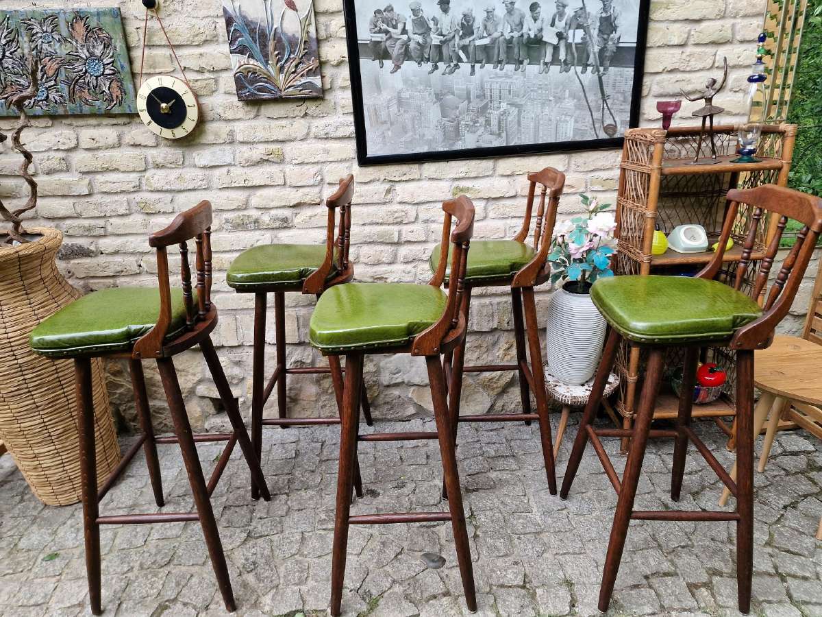 Vintažinės ąžuolinės baro kėdės - nuotraukos Nr. 9