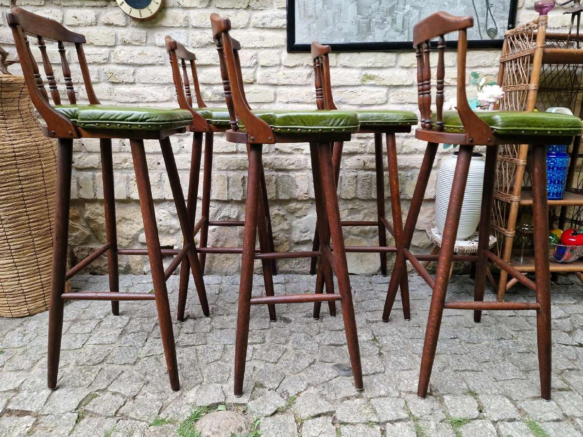 Vintažinės ąžuolinės baro kėdės - nuotraukos Nr. 10