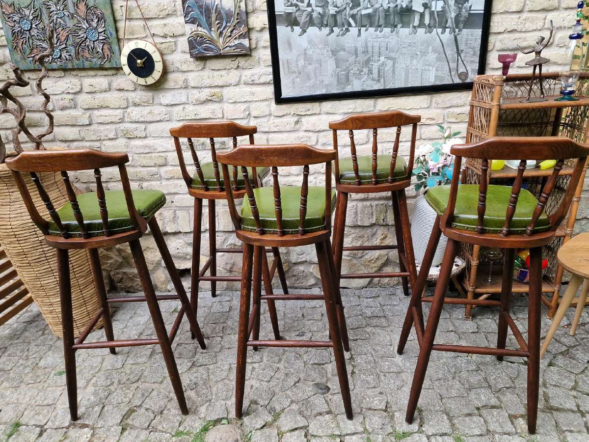 Vintažinės ąžuolinės baro kėdės - nuotraukos Nr. 14