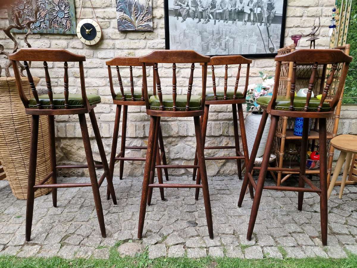 Vintažinės ąžuolinės baro kėdės - nuotraukos Nr. 16