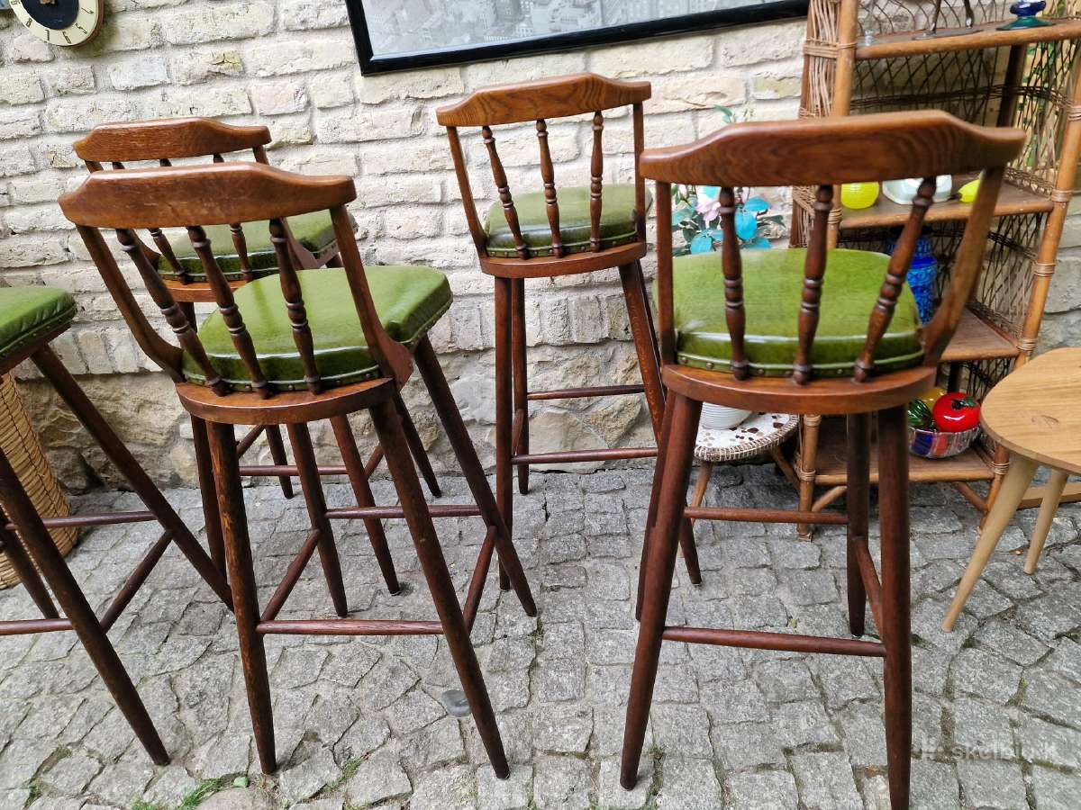 Vintažinės ąžuolinės baro kėdės - nuotraukos Nr. 17
