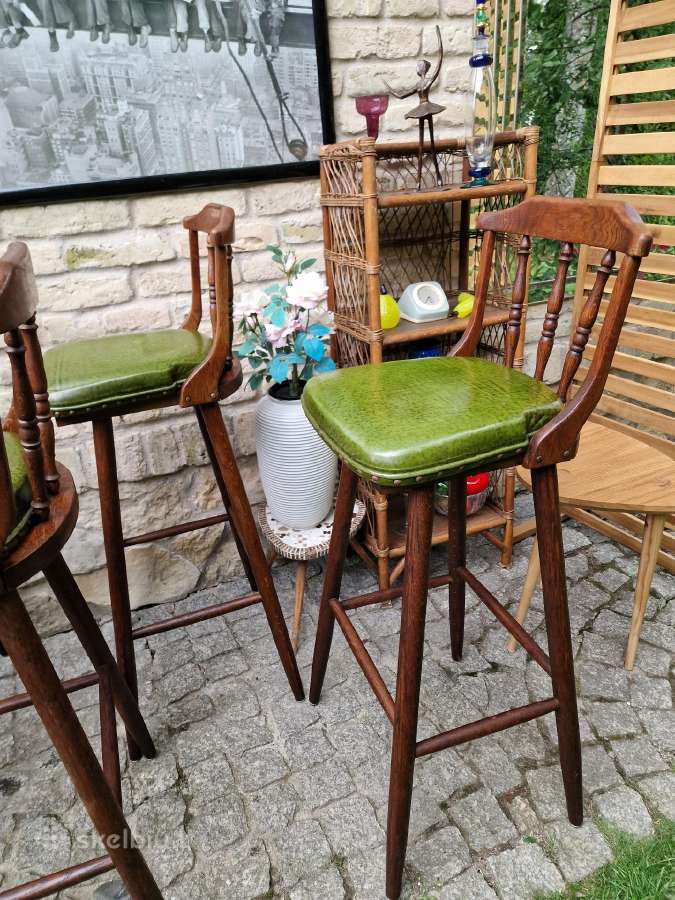 Vintažinės ąžuolinės baro kėdės - nuotraukos Nr. 18