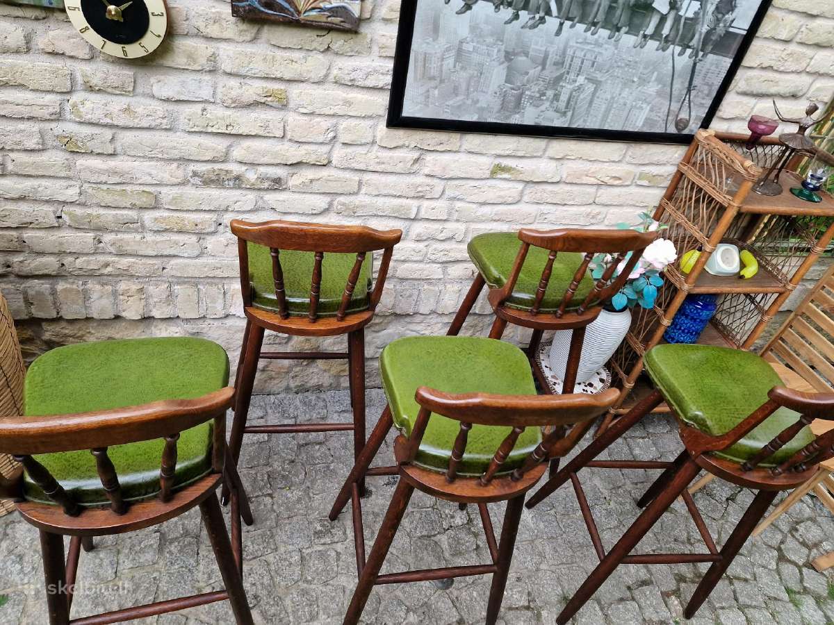 Vintažinės ąžuolinės baro kėdės - nuotraukos Nr. 19