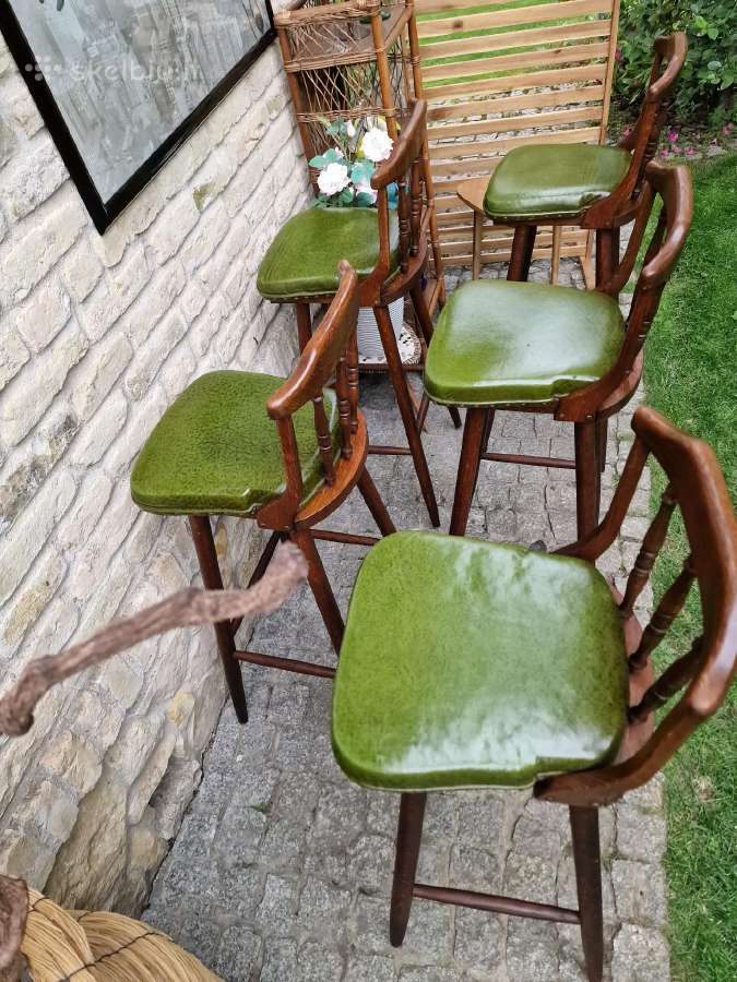 Vintažinės ąžuolinės baro kėdės - nuotraukos Nr. 22