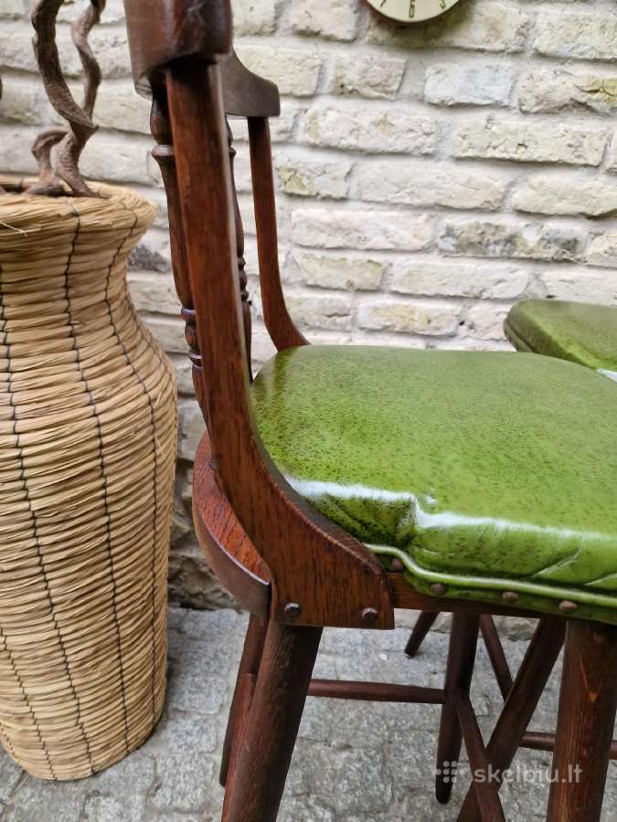 Vintažinės ąžuolinės baro kėdės - nuotraukos Nr. 32