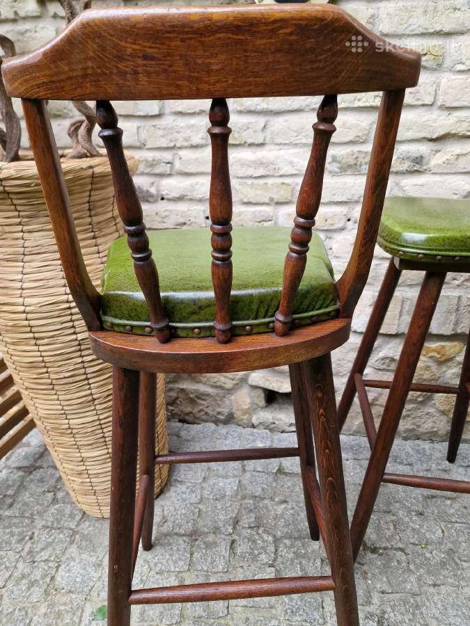Vintažinės ąžuolinės baro kėdės - nuotraukos Nr. 34