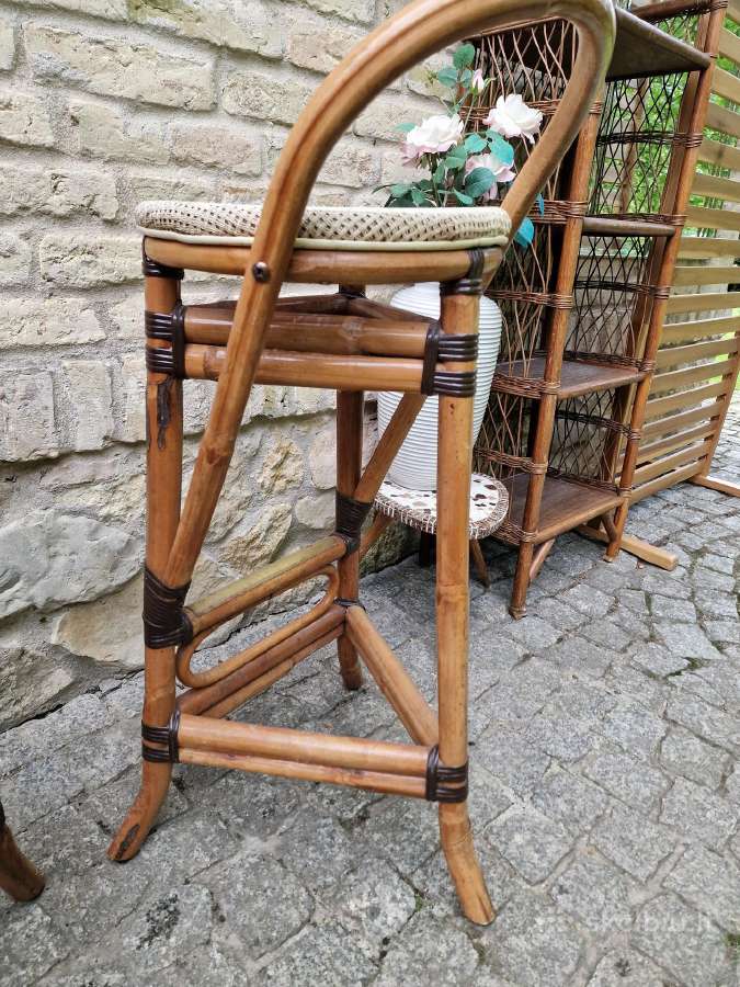 Vintažinės ratango baro kėdės - nuotraukos Nr. 7