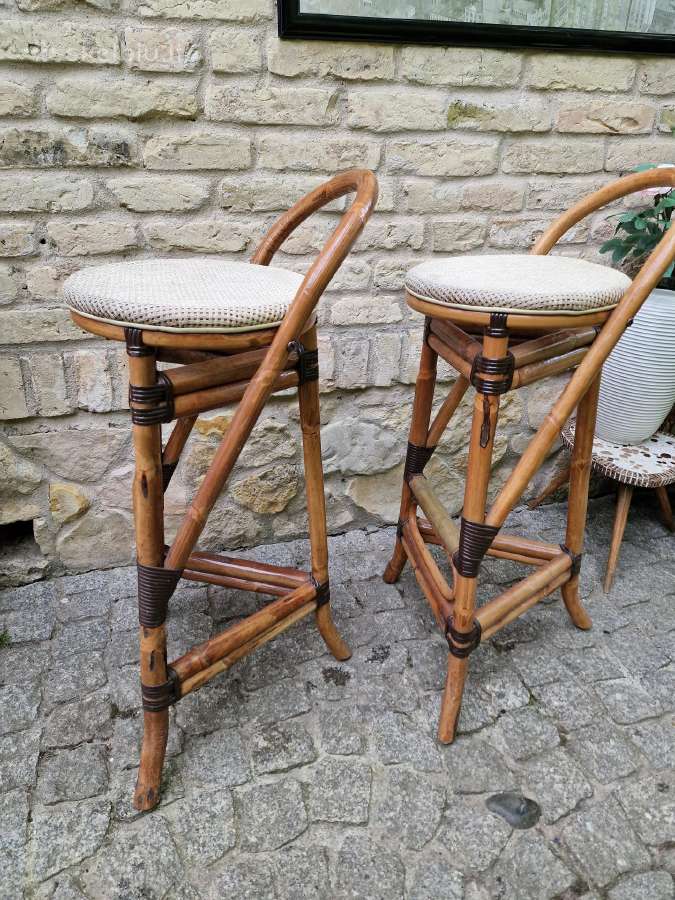 Vintažinės ratango baro kėdės - nuotraukos Nr. 8