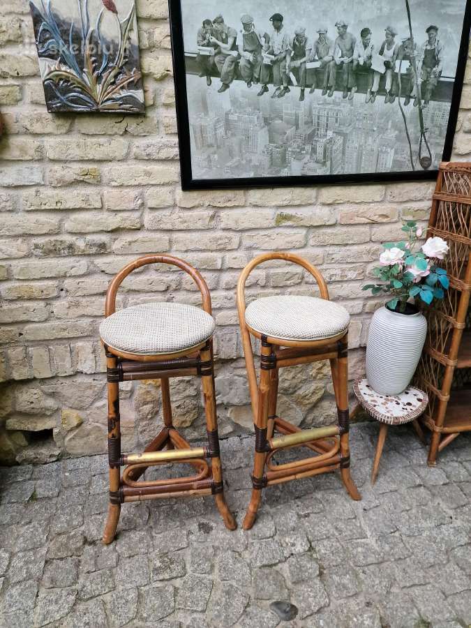 Vintažinės ratango baro kėdės - nuotraukos Nr. 15