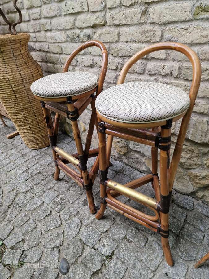 Vintažinės ratango baro kėdės - nuotraukos Nr. 16