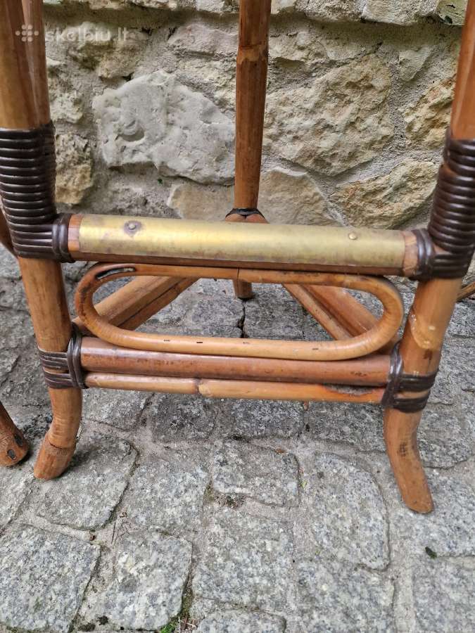 Vintažinės ratango baro kėdės - nuotraukos Nr. 17